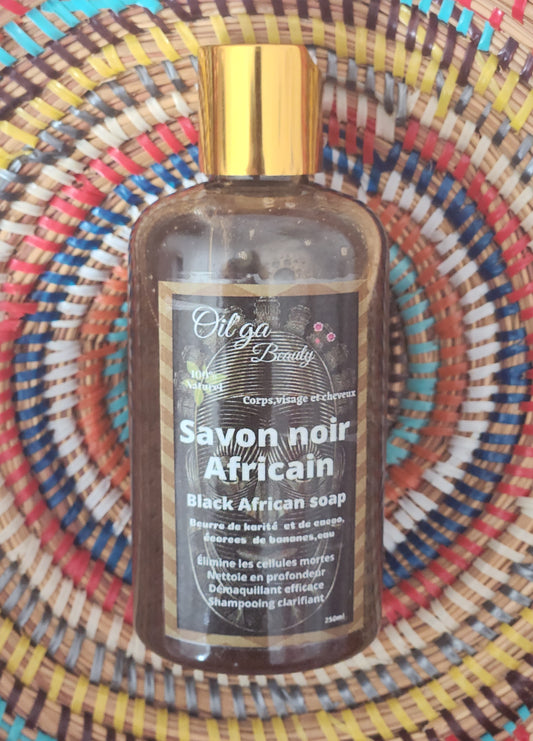 Savon noir africain de luxe, gel douche et shampoing